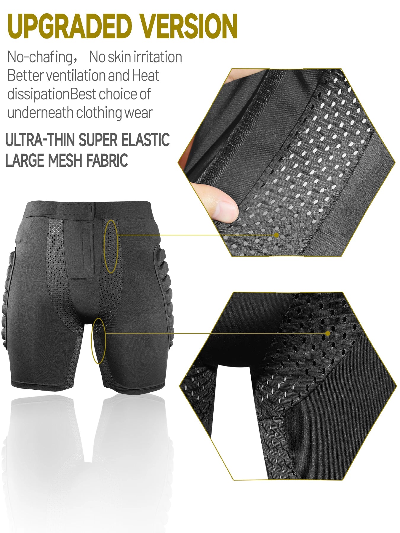 Short Protector de Cadera y coxis para  Patinaje unisex