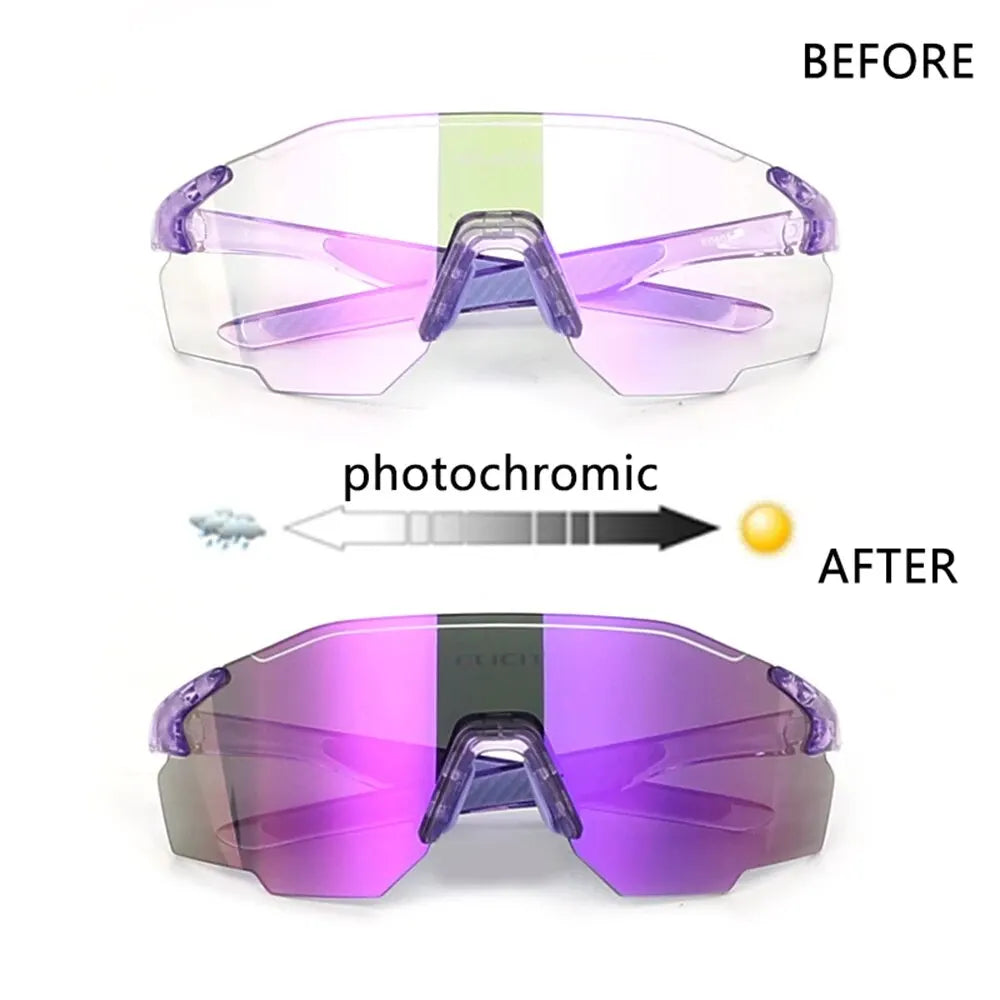 ELICIT Gafas de Ciclismo Fotocromáticas Polarizadas para Hombre y Mujer – UV400, Lentes Intercambiables, para MTB, Carretera y Senderismo