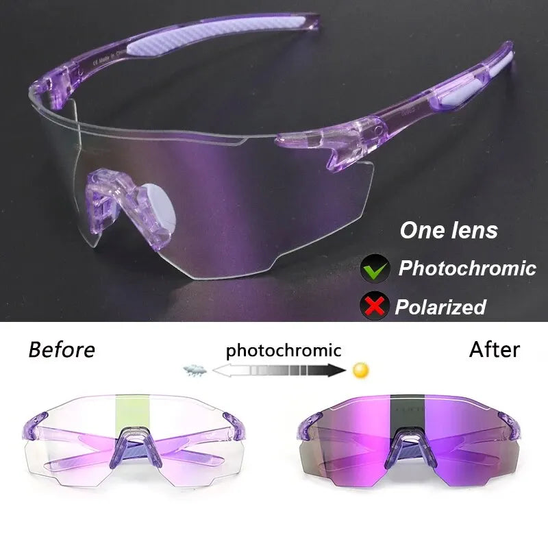 ELICIT Gafas de Ciclismo Fotocromáticas Polarizadas para Hombre y Mujer – UV400, Lentes Intercambiables, para MTB, Carretera y Senderismo