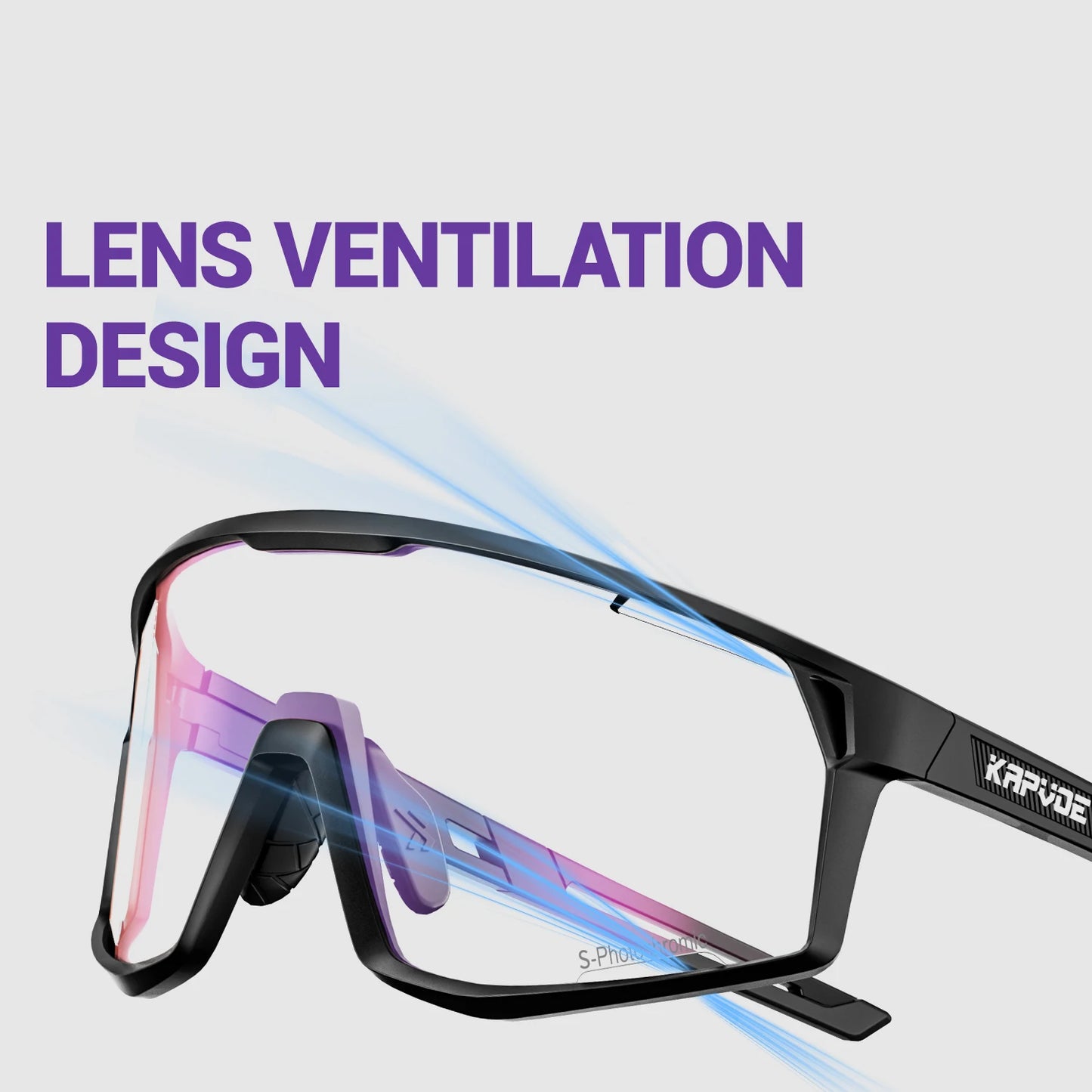 Kapvoe Gafas para rutas de patinaje Fotocromáticas K180 – UV400, Unisex, para MTB, Carretera y Senderismo