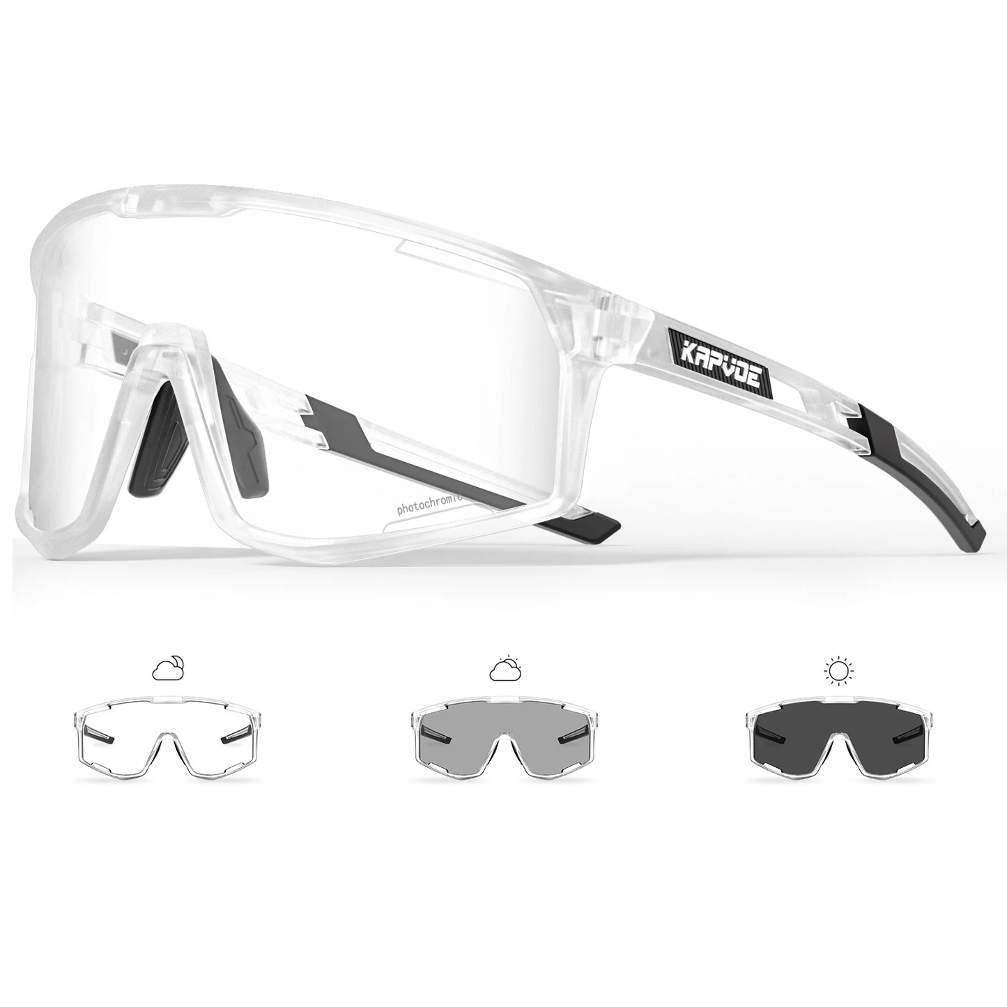 Kapvoe Gafas para rutas de patinaje Fotocromáticas K180 – UV400, Unisex, para MTB, Carretera y Senderismo