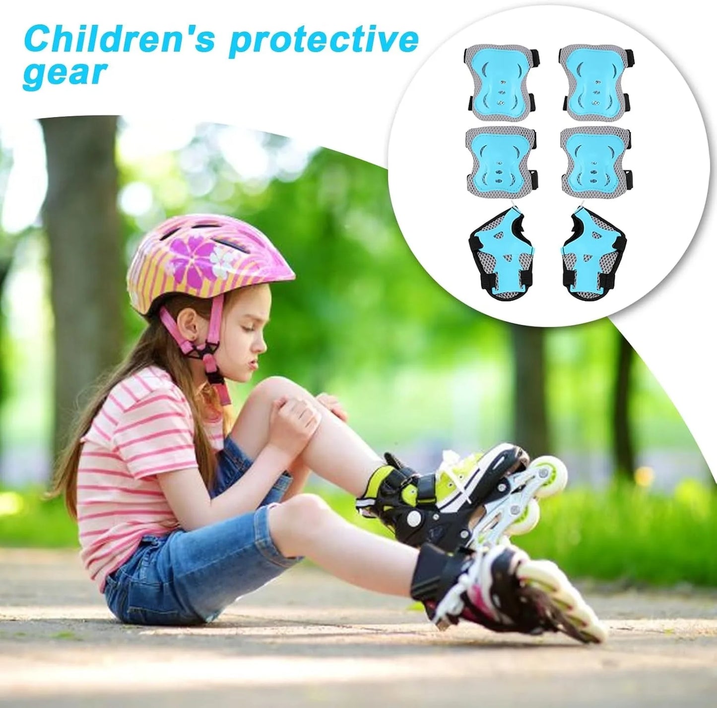 Kit de Protección Infantil 6 en 1 | Rodilleras, Coderas y Muñequeras | 3-7 años