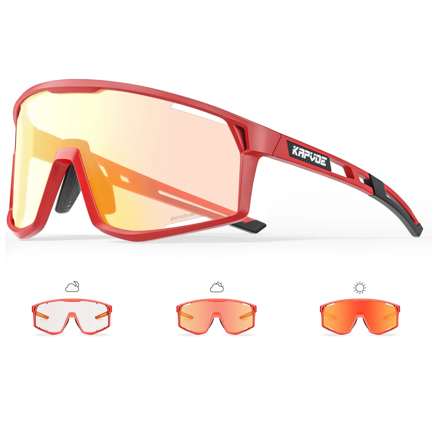 Kapvoe Gafas para rutas de patinaje Fotocromáticas K180 – UV400, Unisex, para MTB, Carretera y Senderismo