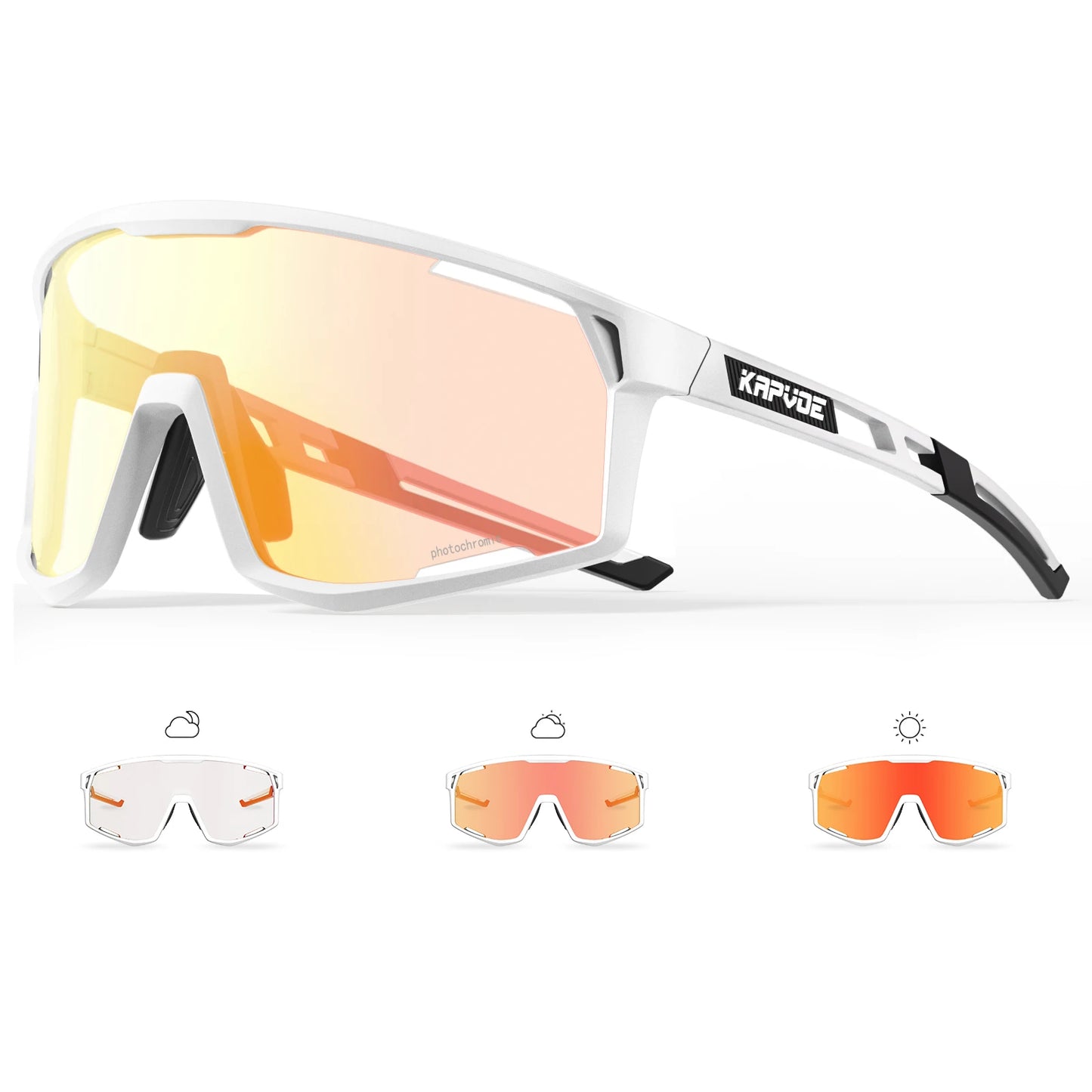 Kapvoe Gafas para rutas de patinaje Fotocromáticas K180 – UV400, Unisex, para MTB, Carretera y Senderismo